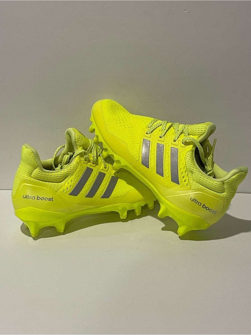 Adidas Ultra Boost Football Cleats 'Solar Yellow (JP7413) Sz: 9 / 11.5 / 13